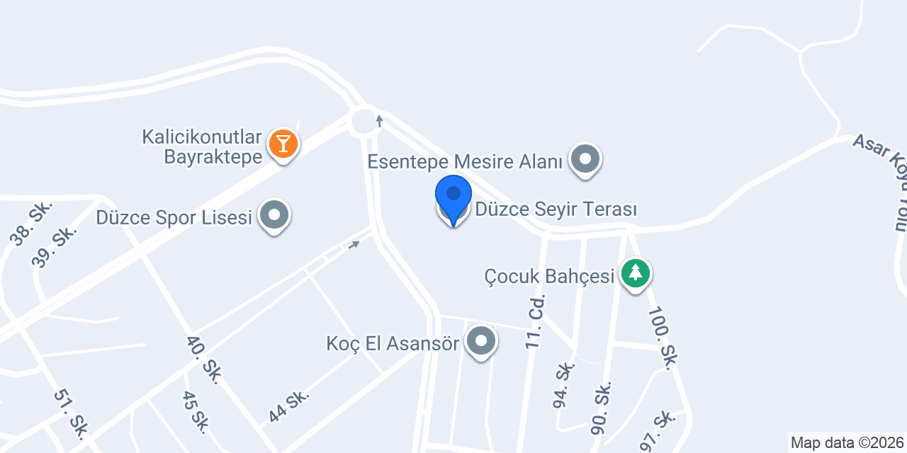 Düzce Seyir Terası konumu