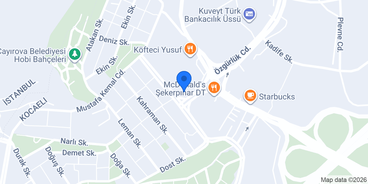 Şekerpınar çiçekçi Elegance Çiçek konumu