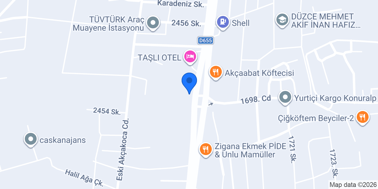 PALMERA DÜZCE konumu