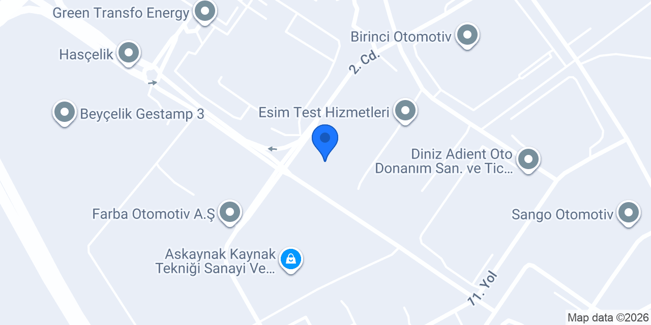 Hasçelik 2(Bright Steel Production Plant) konumu