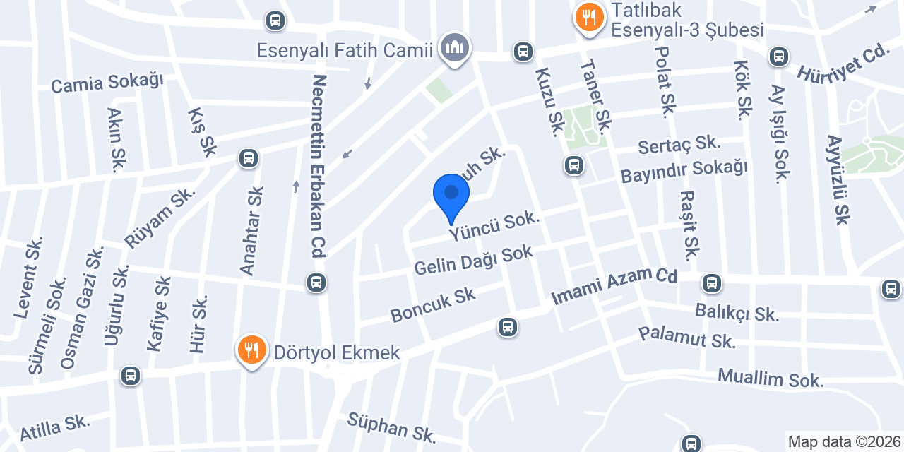 ERALP YAPI YÜCEL ÖZLER konumu