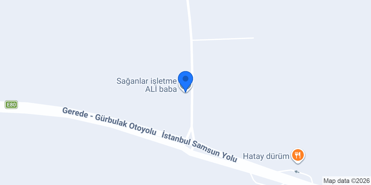 Sağanlar işletme ALİ baba konumu