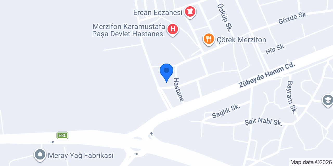 Merzifon Karamustafa Paşa Devlet Hastanesi - Heliport konumu