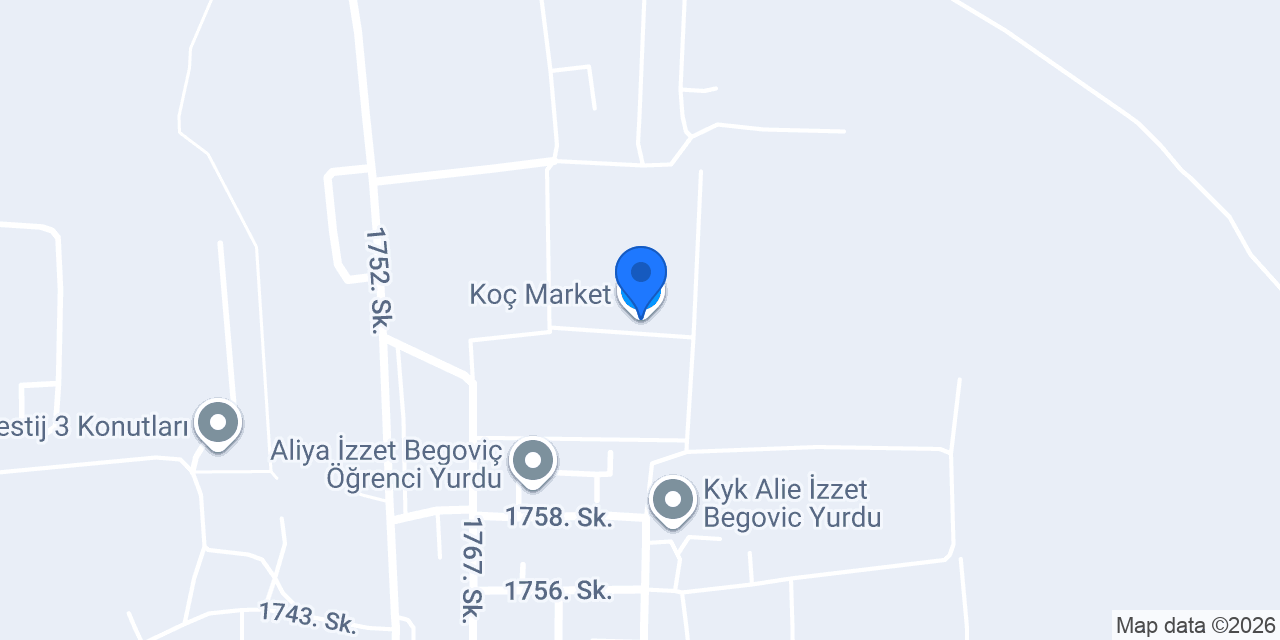 Koç Market konumu