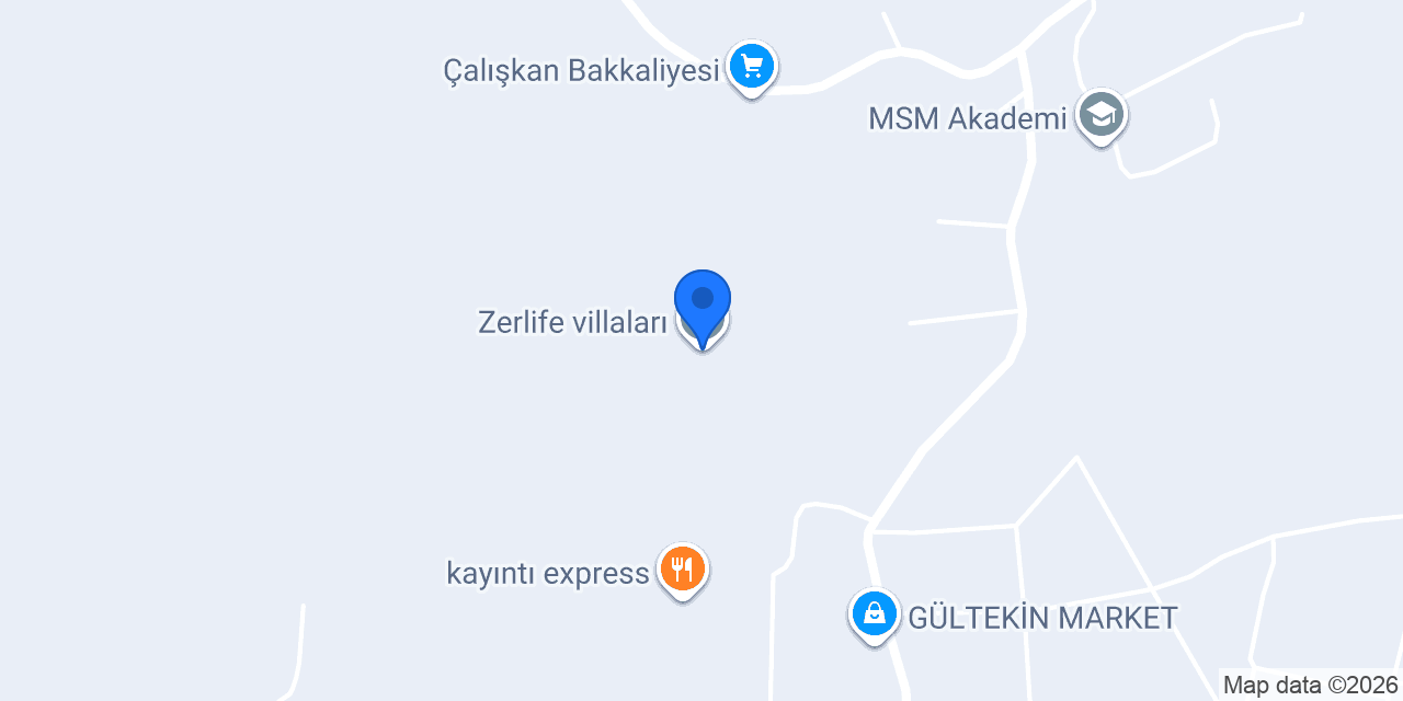 Zerlife villaları konumu