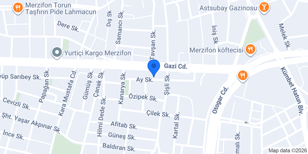 MERZİFON SRC PSİKOTEKNİK MERKEZİ. konumu