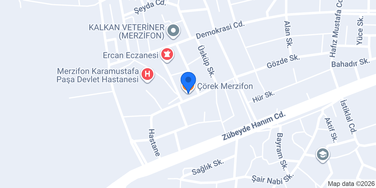 Çörek Merzifon konumu