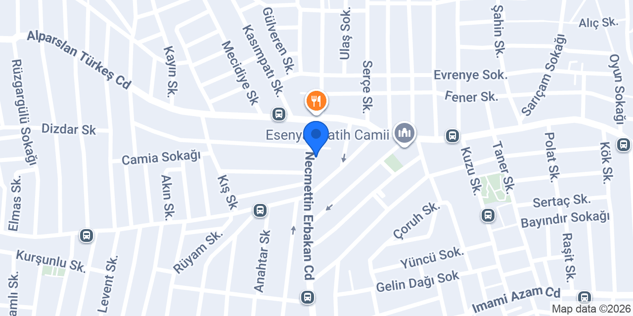 Tatbak Esenyalı Şubesi konumu