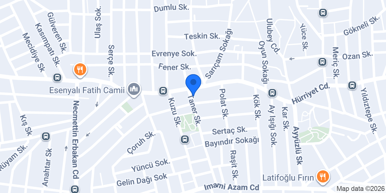 Pendik Eksen Tesisat konumu