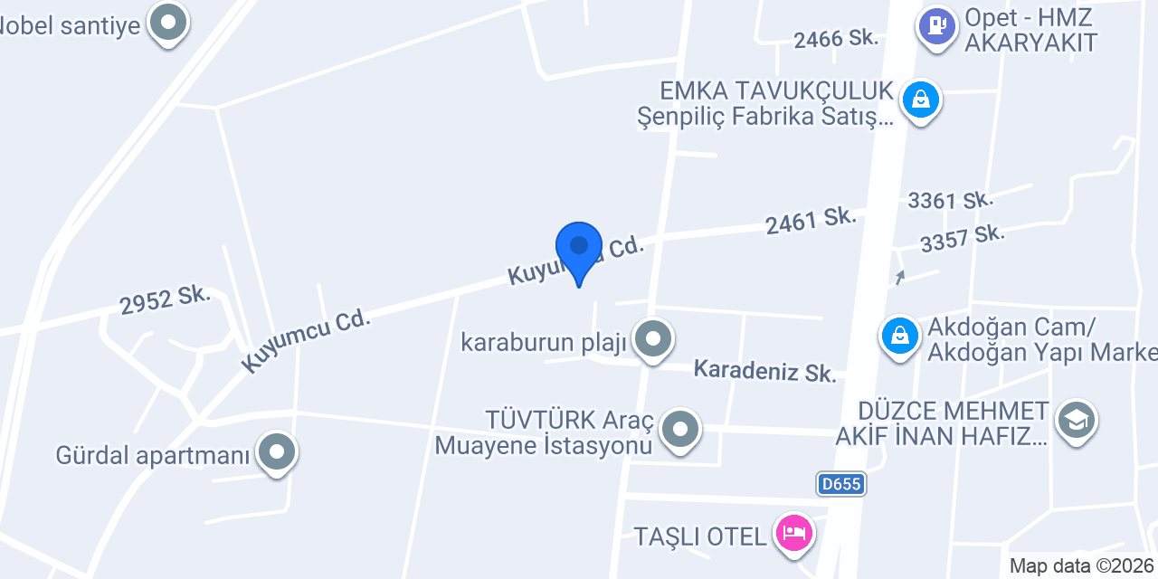 Otomerkezi.net Düzce konumu