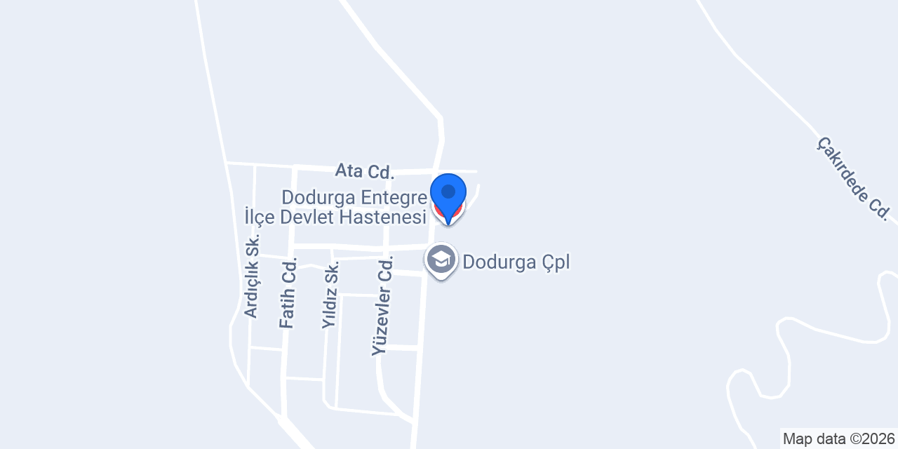Dodurga Entegre İlçe Devlet Hastenesi konumu