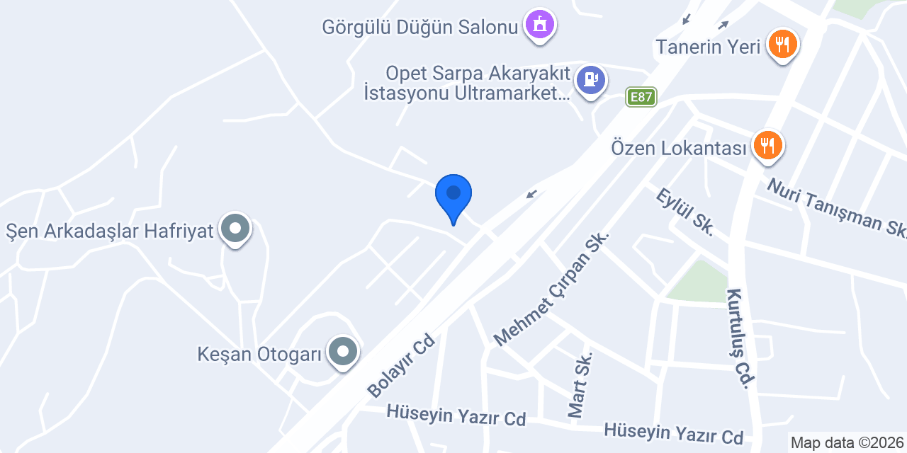 Arabacı Otomotiv Keşan konumu