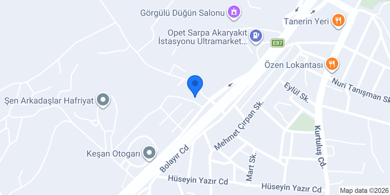 Keşan Araç Kiralama konumu