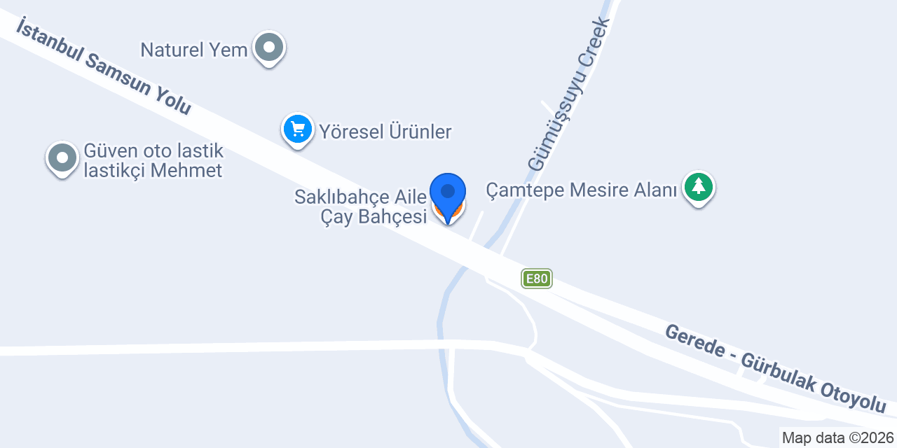 Saklıbahçe Aile Çay Bahçesi konumu