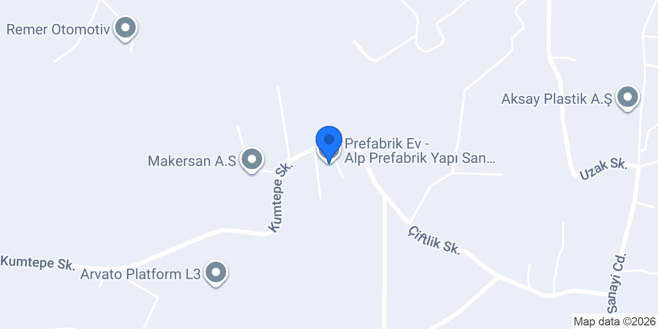 Prefabrik Ev - Alp Prefabrik Yapı San. Tic. Ltd. Şti. konumu