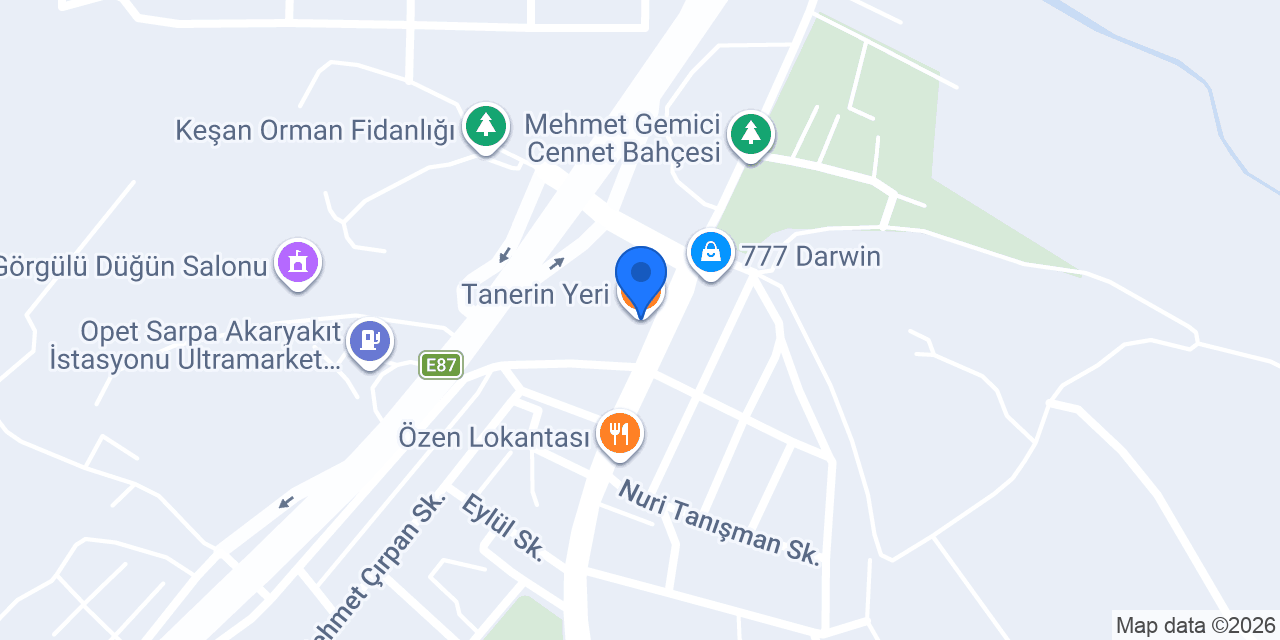 Tanerin Yeri konumu