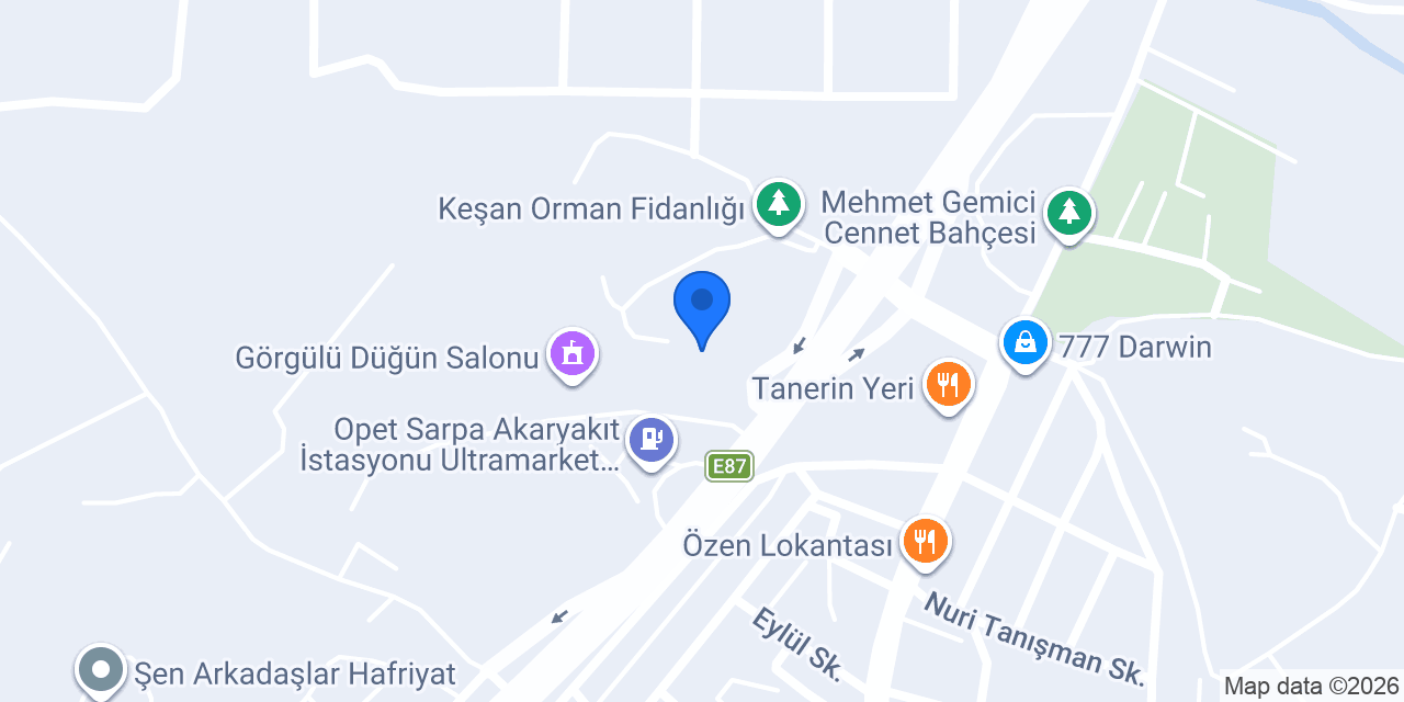 Değirmentepe Köşk Restoran konumu