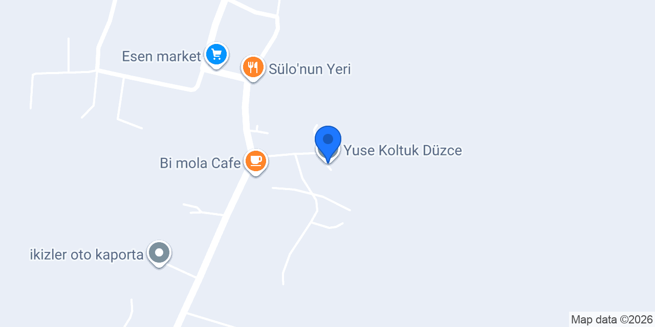 Yuse Koltuk Düzce konumu