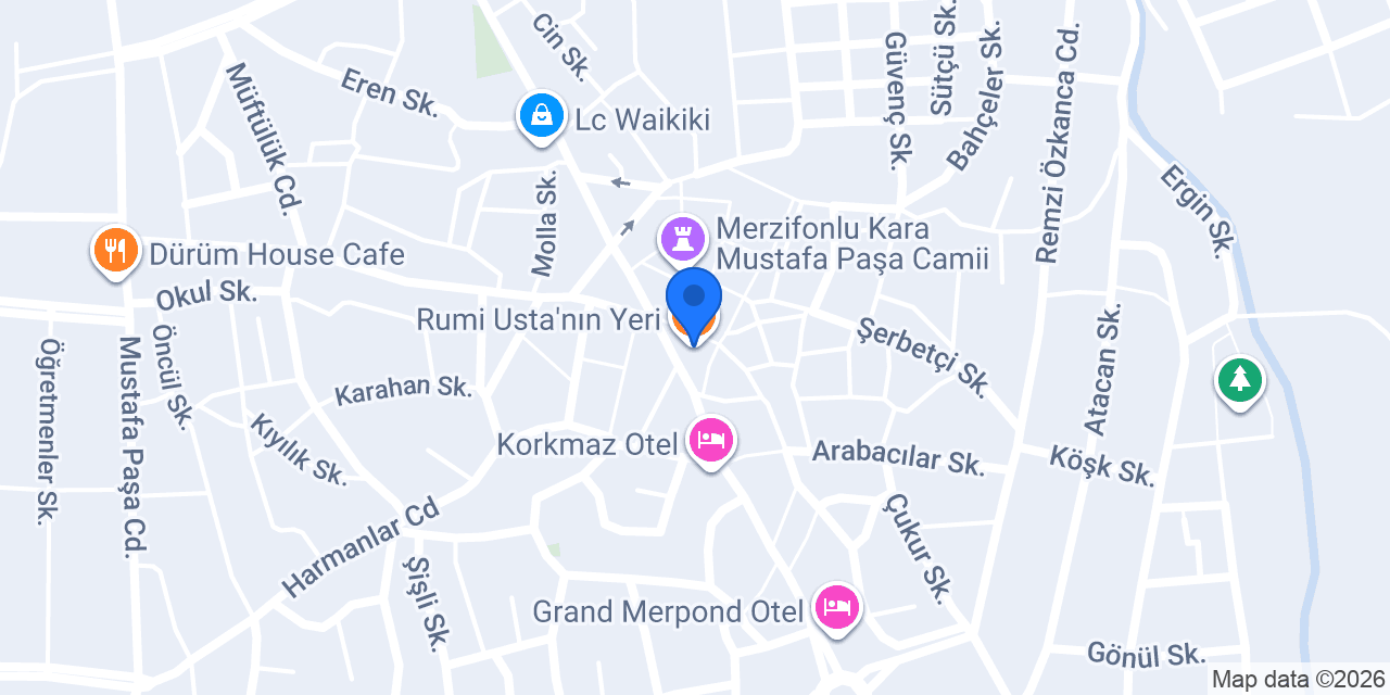 Rumi Usta'nın Yeri konumu