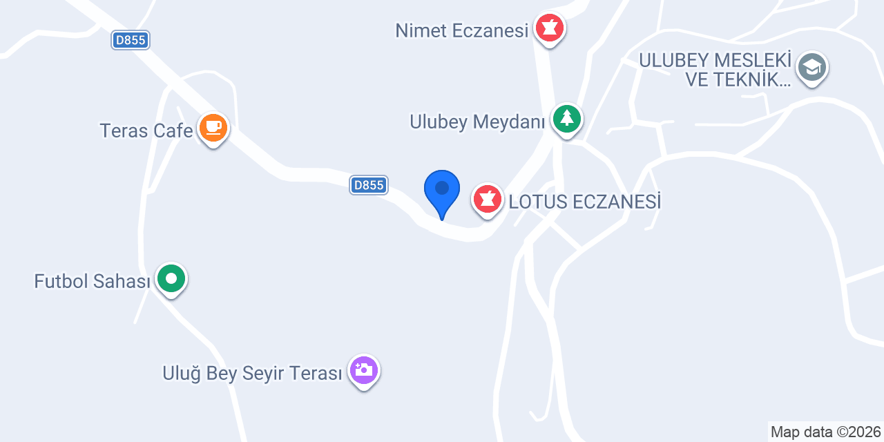 Ulubey Bayan Pansiyon konumu