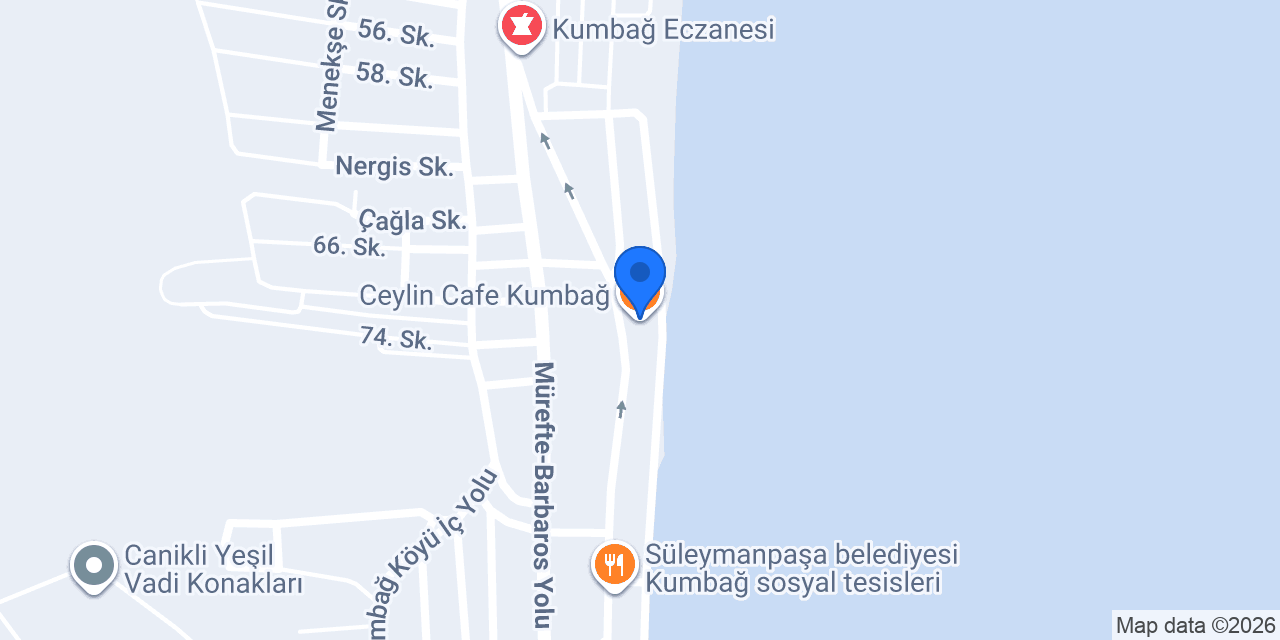 Ceylin Cafe Kumbağ konumu
