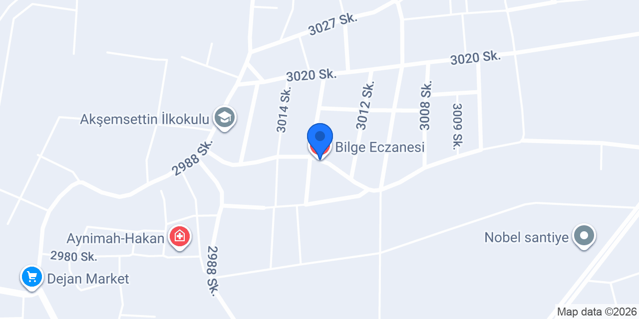Bilge Eczanesi konumu