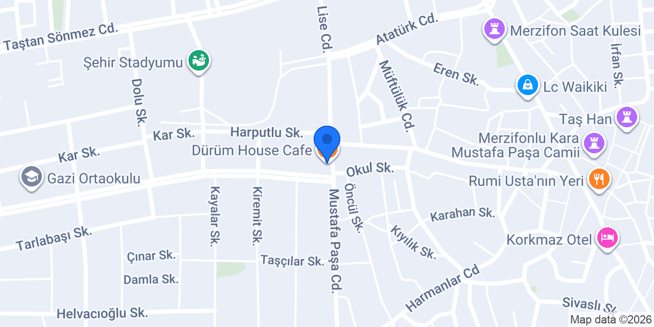 Dürüm House Cafe konumu