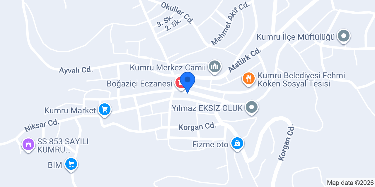 Kumru Belediyesi konumu