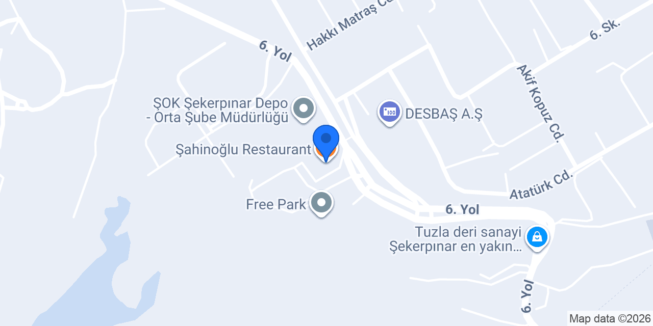 Şahinoğlu Restaurant konumu