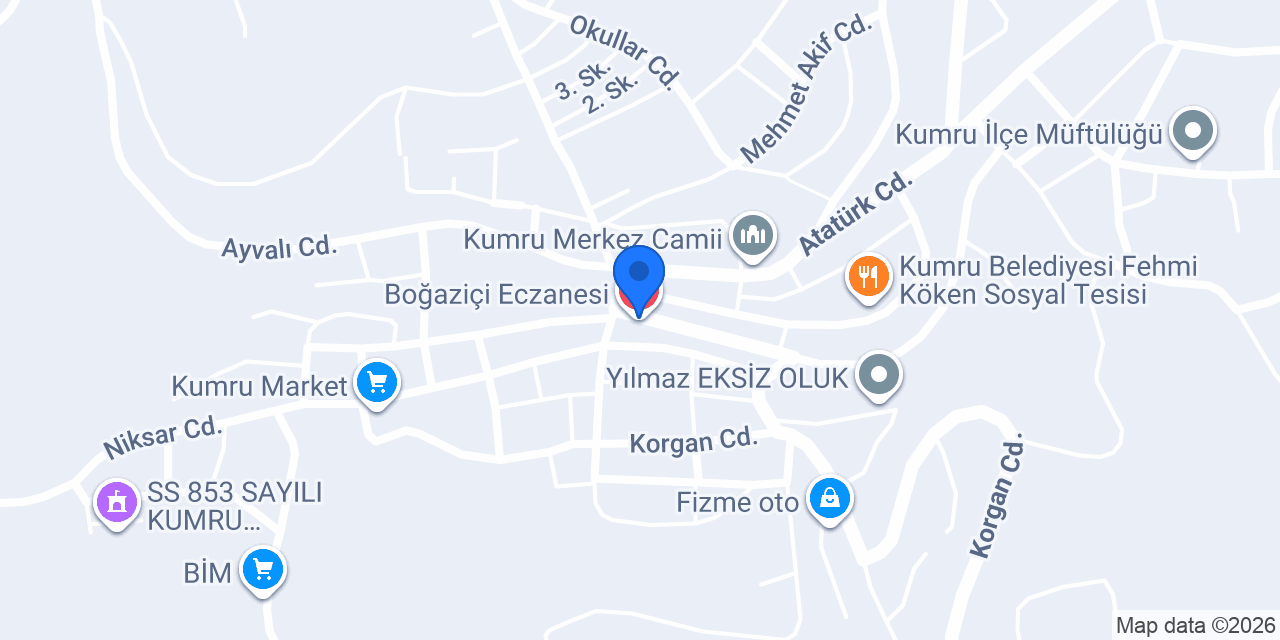 Boğaziçi Eczanesi konumu