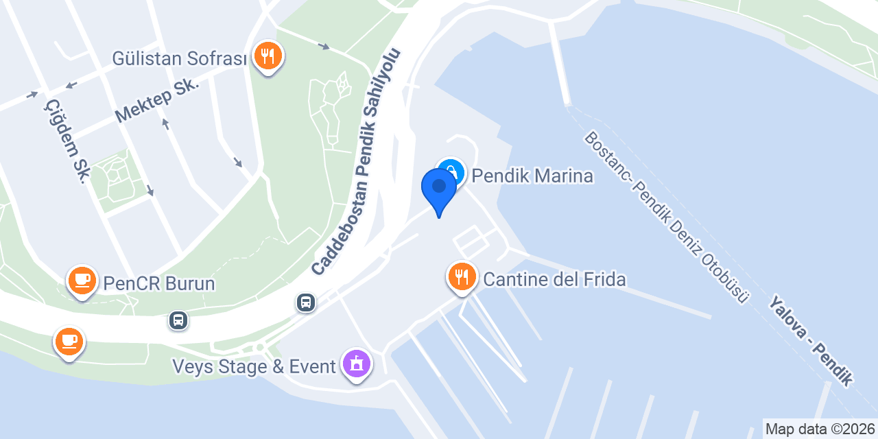 Bursa Kebap Evi Pendik Marina konumu
