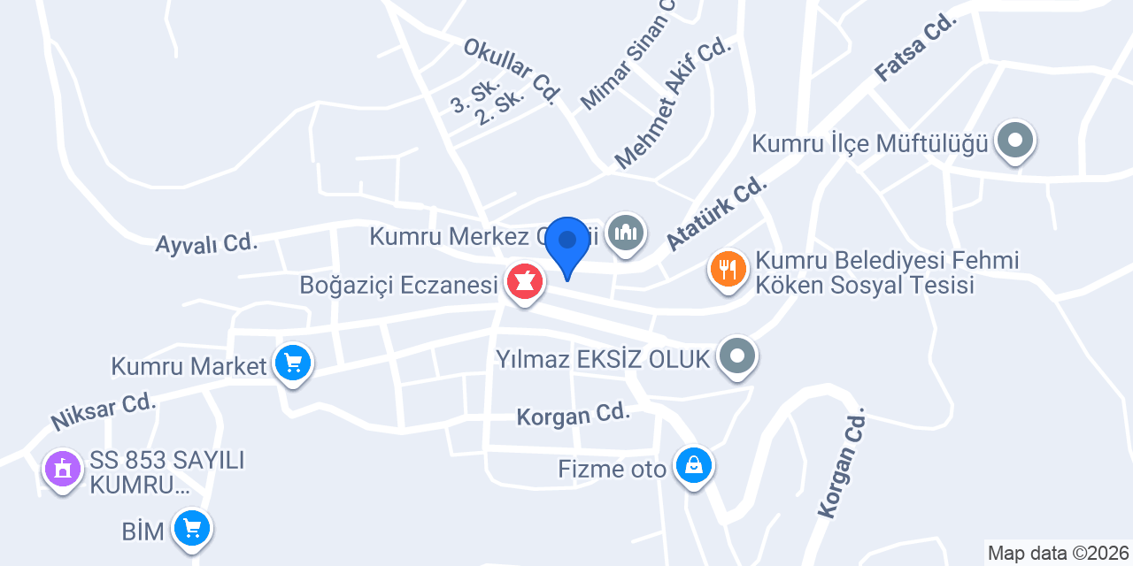 Kumru Eczanesi konumu