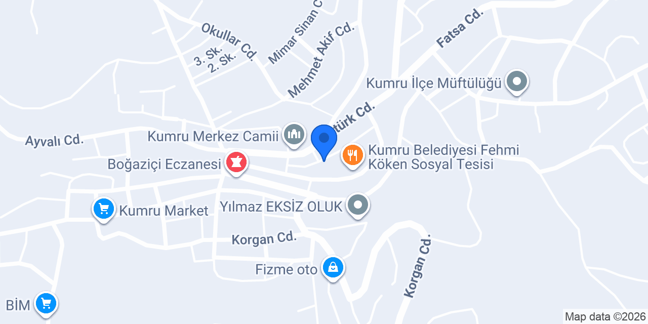 Kumru İlçe Emniyet Amirliği konumu