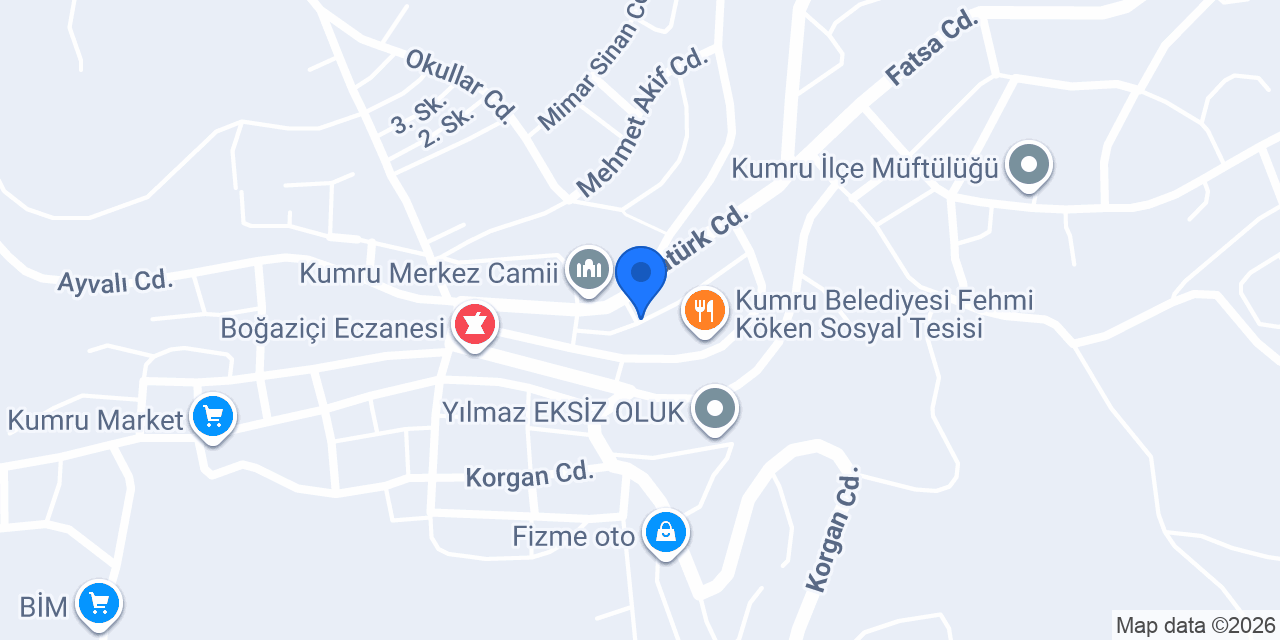 Kumru Çiçekçilik konumu
