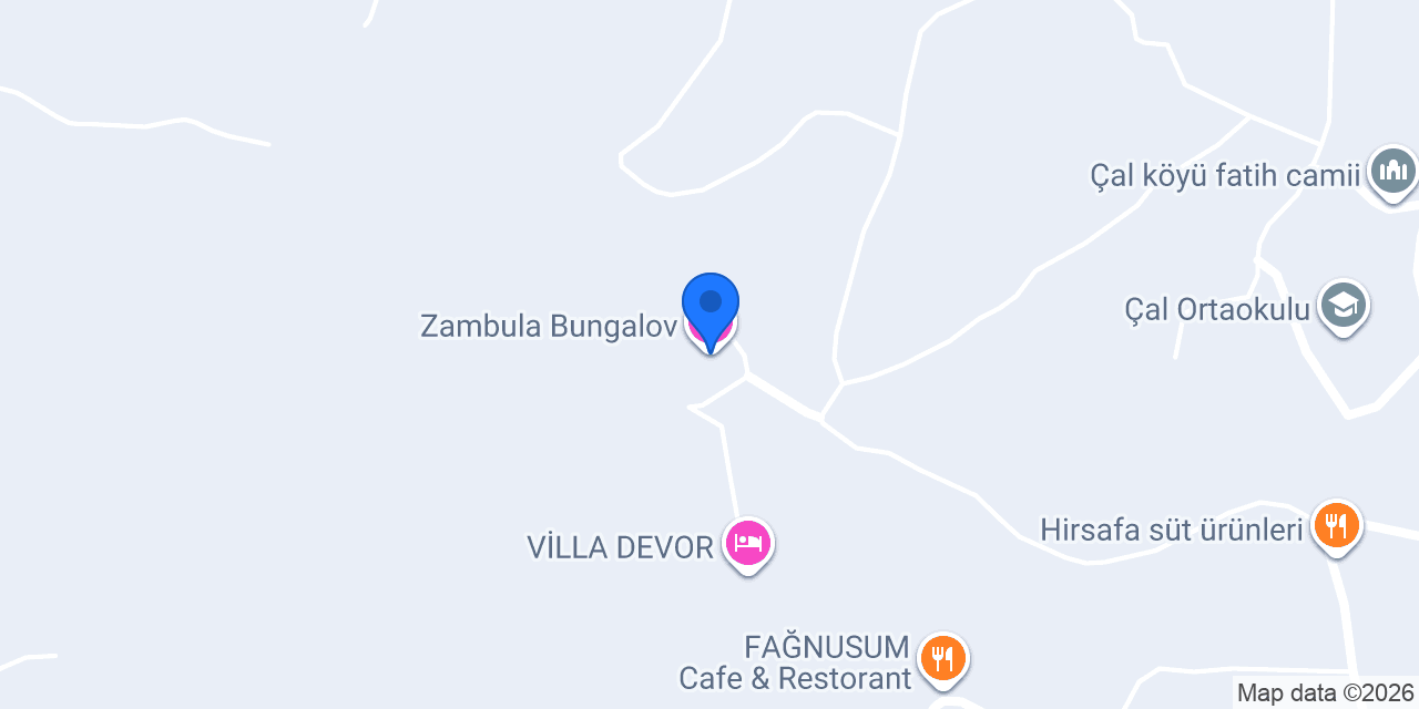 Zambula Bungalov konumu