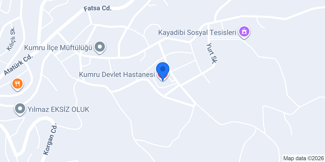 Kumru Devlet Hastanesi konumu