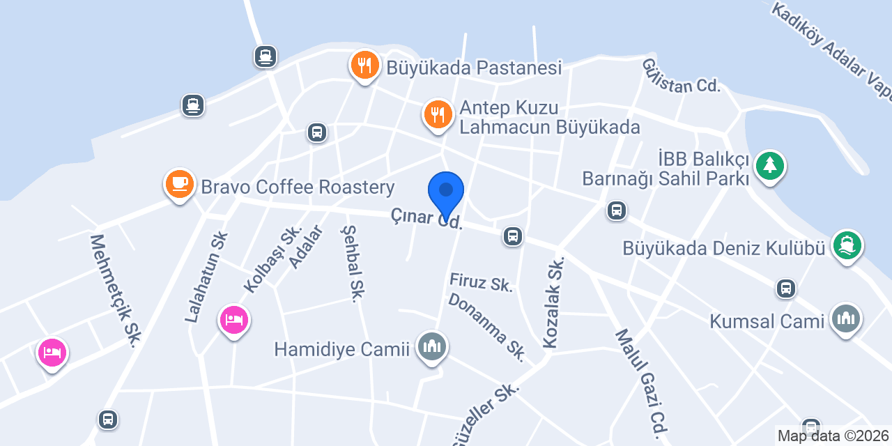 Çınar Büfe Büyükada konumu