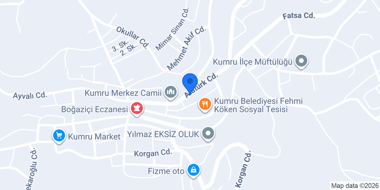 Çınar Market konumu