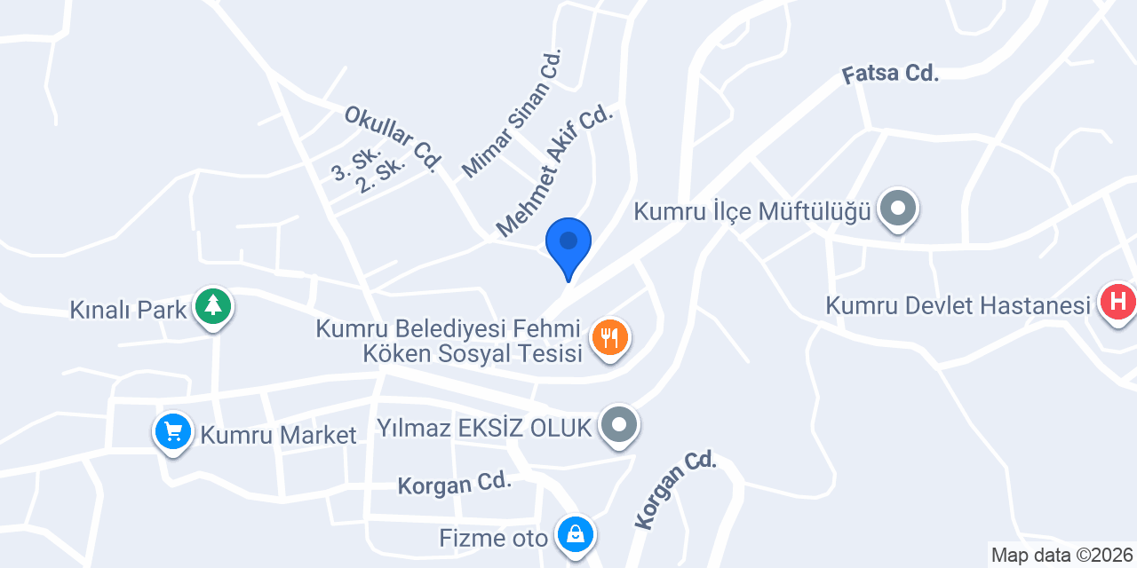 Özel Kumru Veteriner konumu