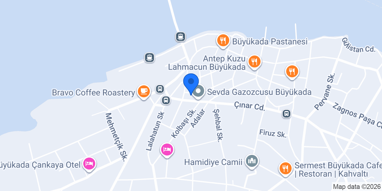 Mavi Pansiyon Büyükada konumu