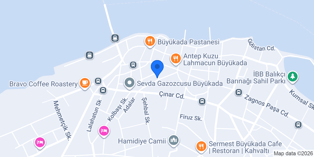 Büyükada Otel konumu