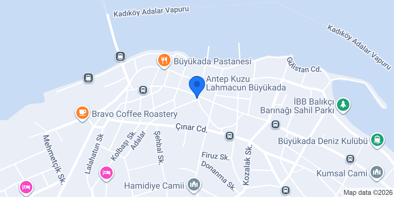 Moji Coffee Shop Büyükada konumu