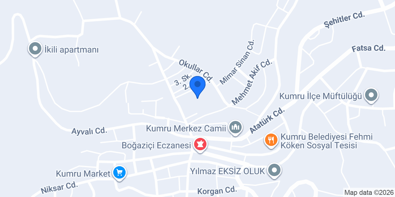 Kumru Erçallar Anadolu Lisesi konumu