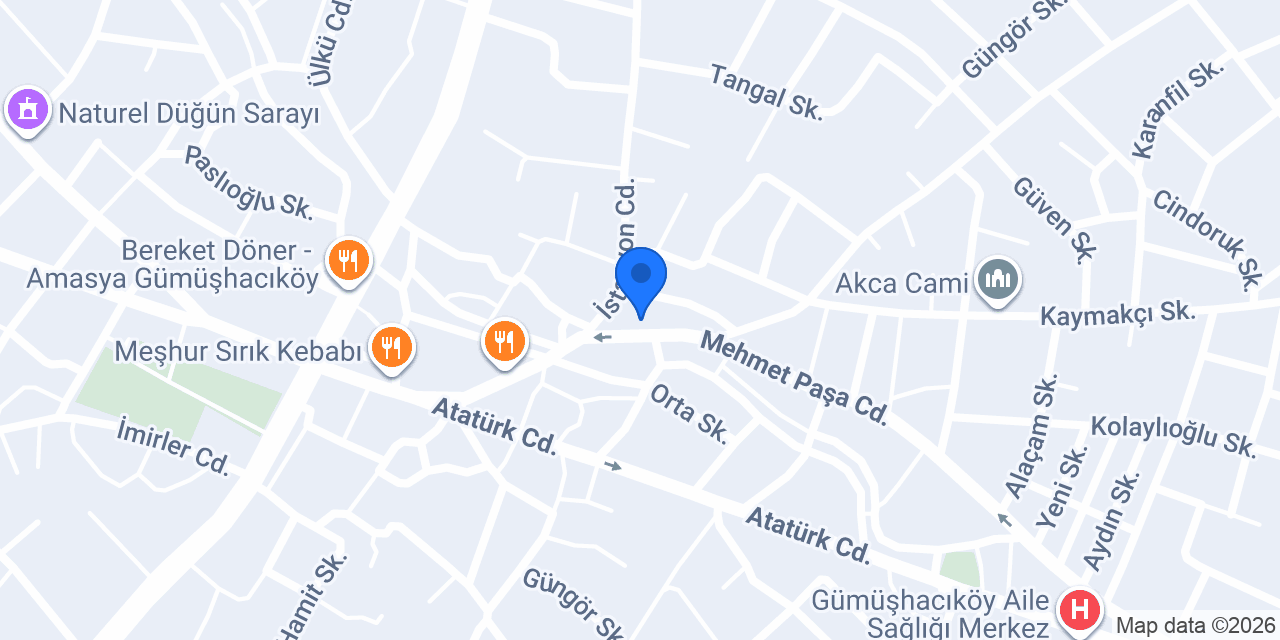 Ptt-gümüşhacıköy Şubesi konumu