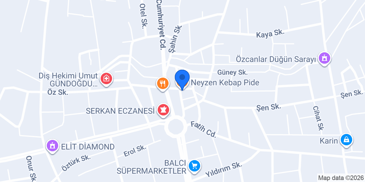 Neyzen Kebap Pide konumu