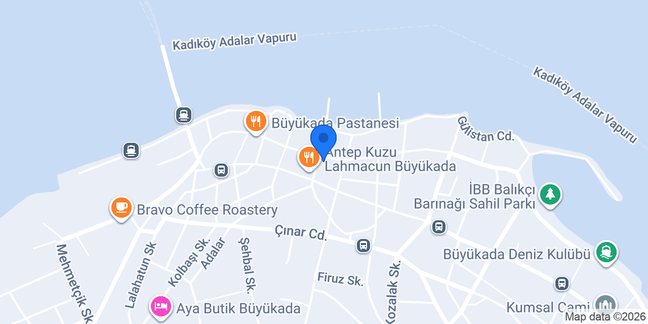 Yalı Cafe Büyükada konumu