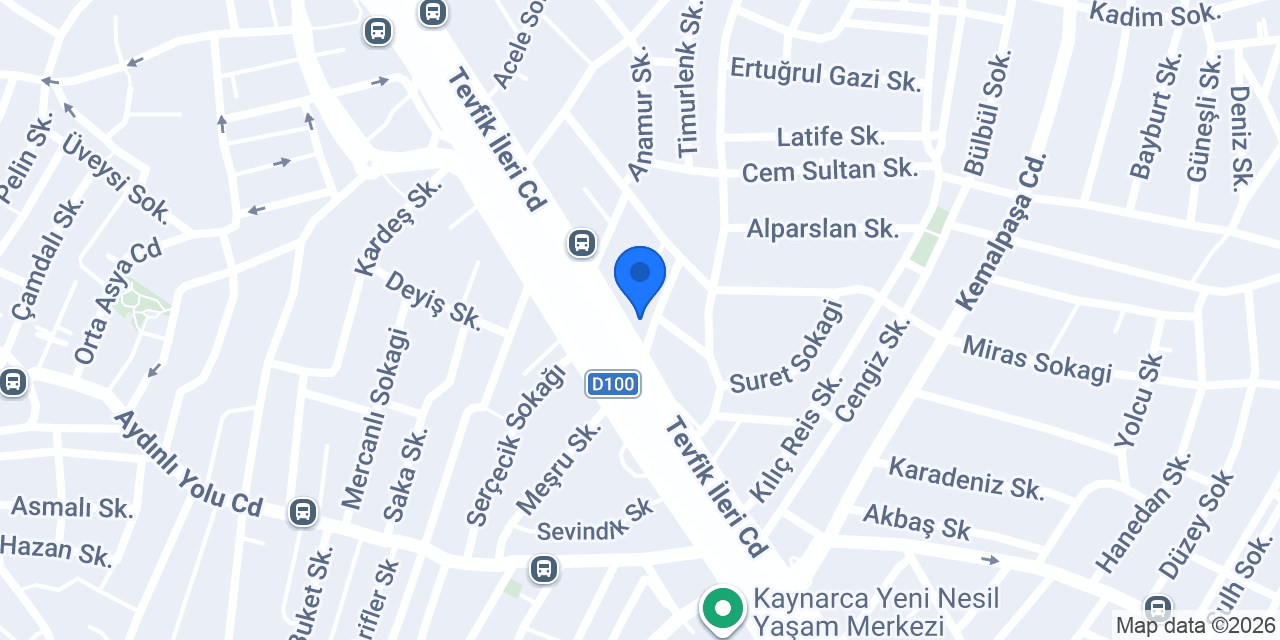 Vakıf Katılım Kaynarca Şubesi konumu