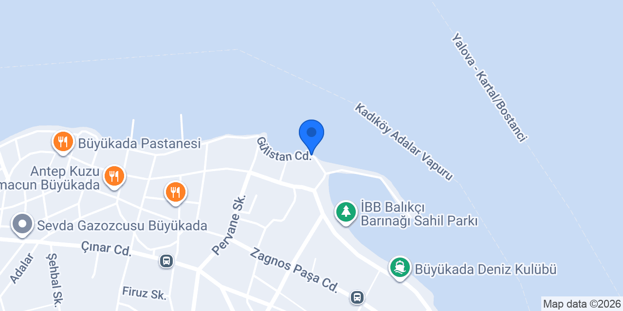 Eve getir tekel Büyükada konumu