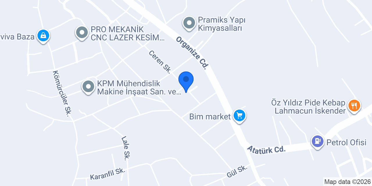 AYHANLAR MAKINA BORVERK konumu