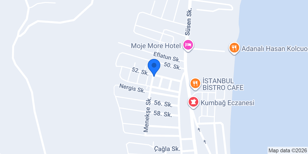 Kumbağ Pansiyon konumu
